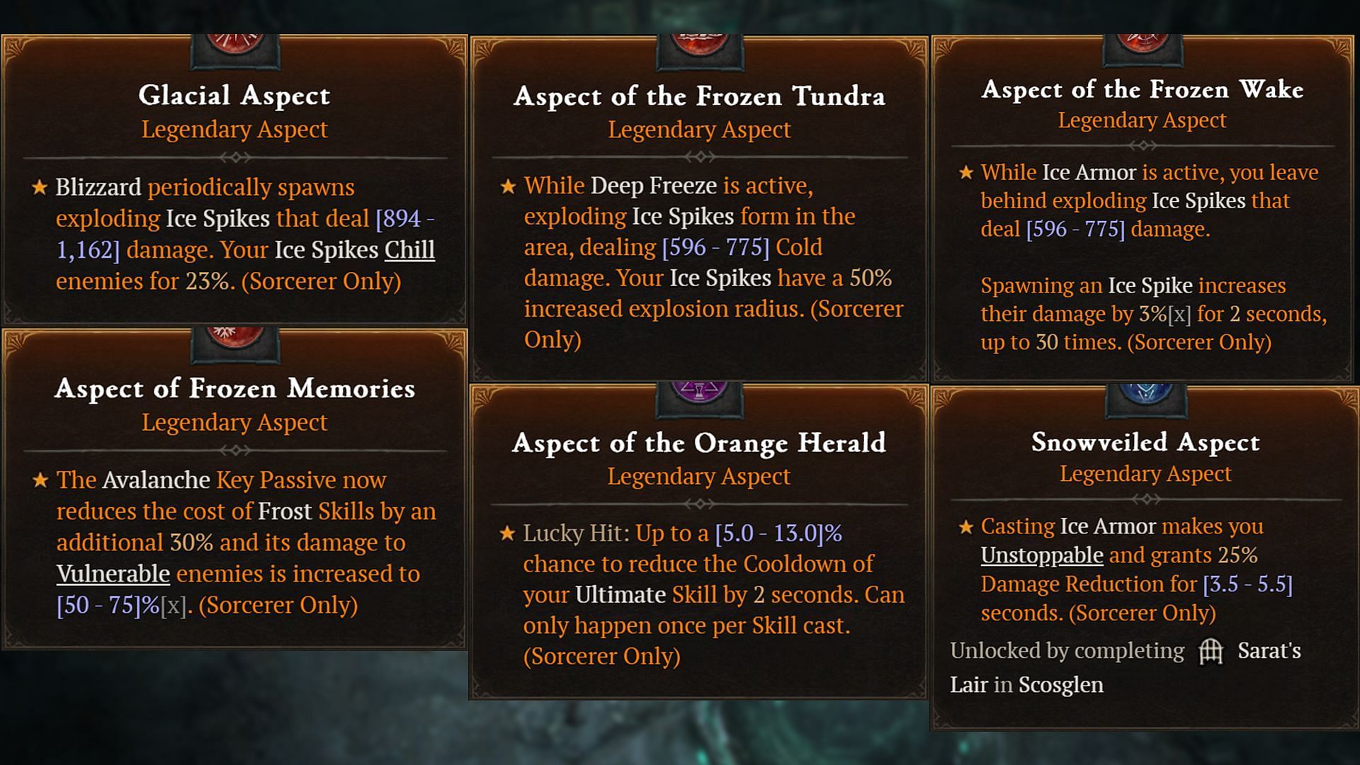 Aspects can be found randomly from monster carcasses or loot chests found hidden in Diablo 4 (Images via Blizzard Entertainment)
